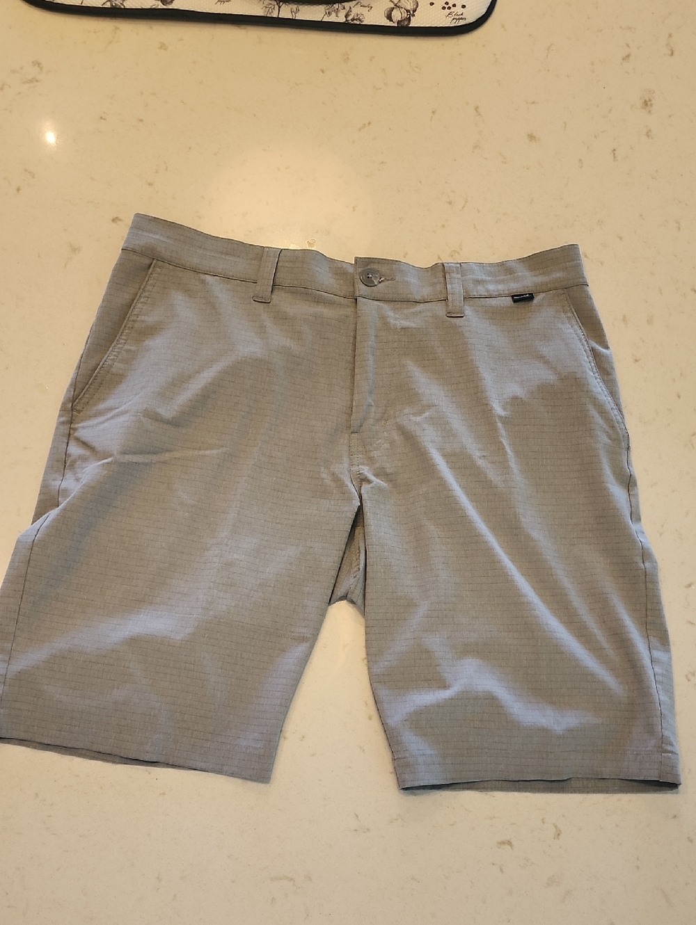 Travis Mathew Light Gray Performance Flat-Front Shorts